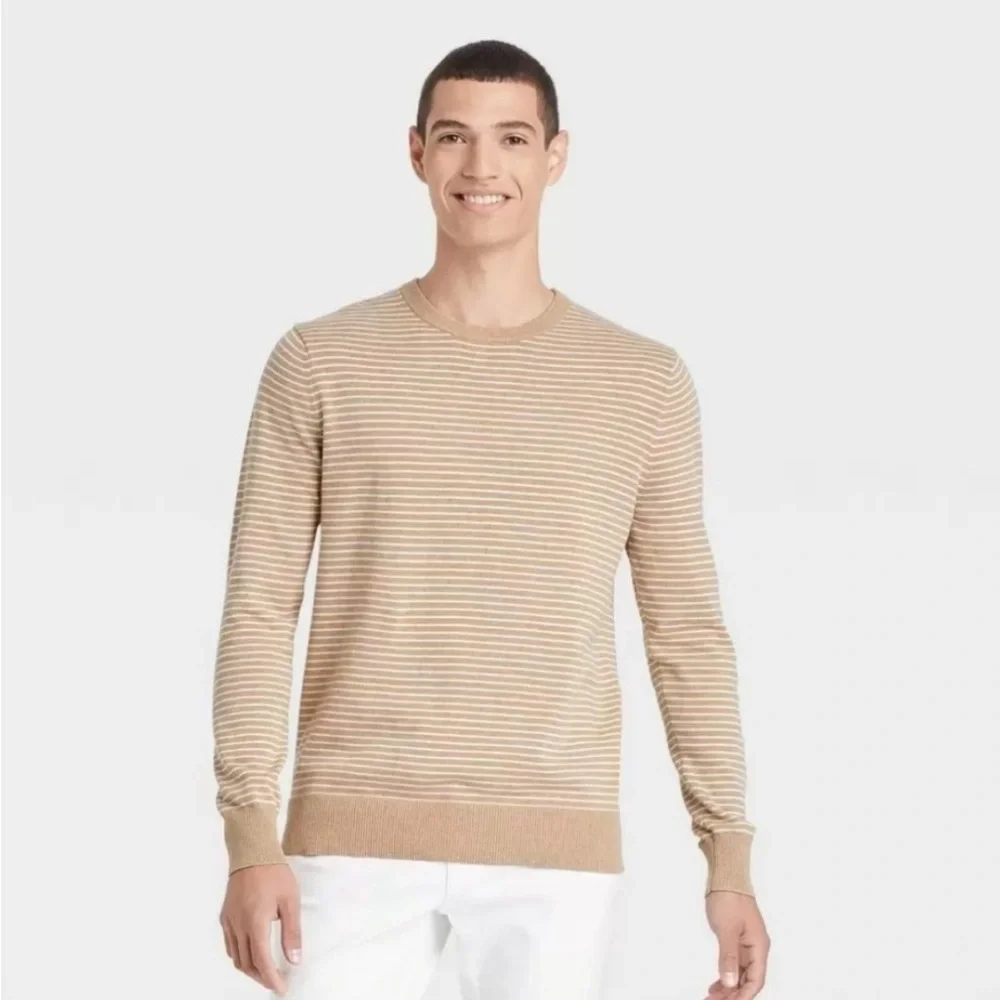 New Mens Goodfellow Long Sleeve Crew Neck Sweater - Picture 1 of 7
